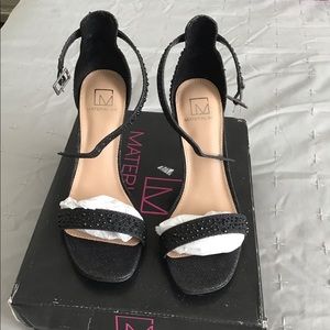 Black rhinestone sandals